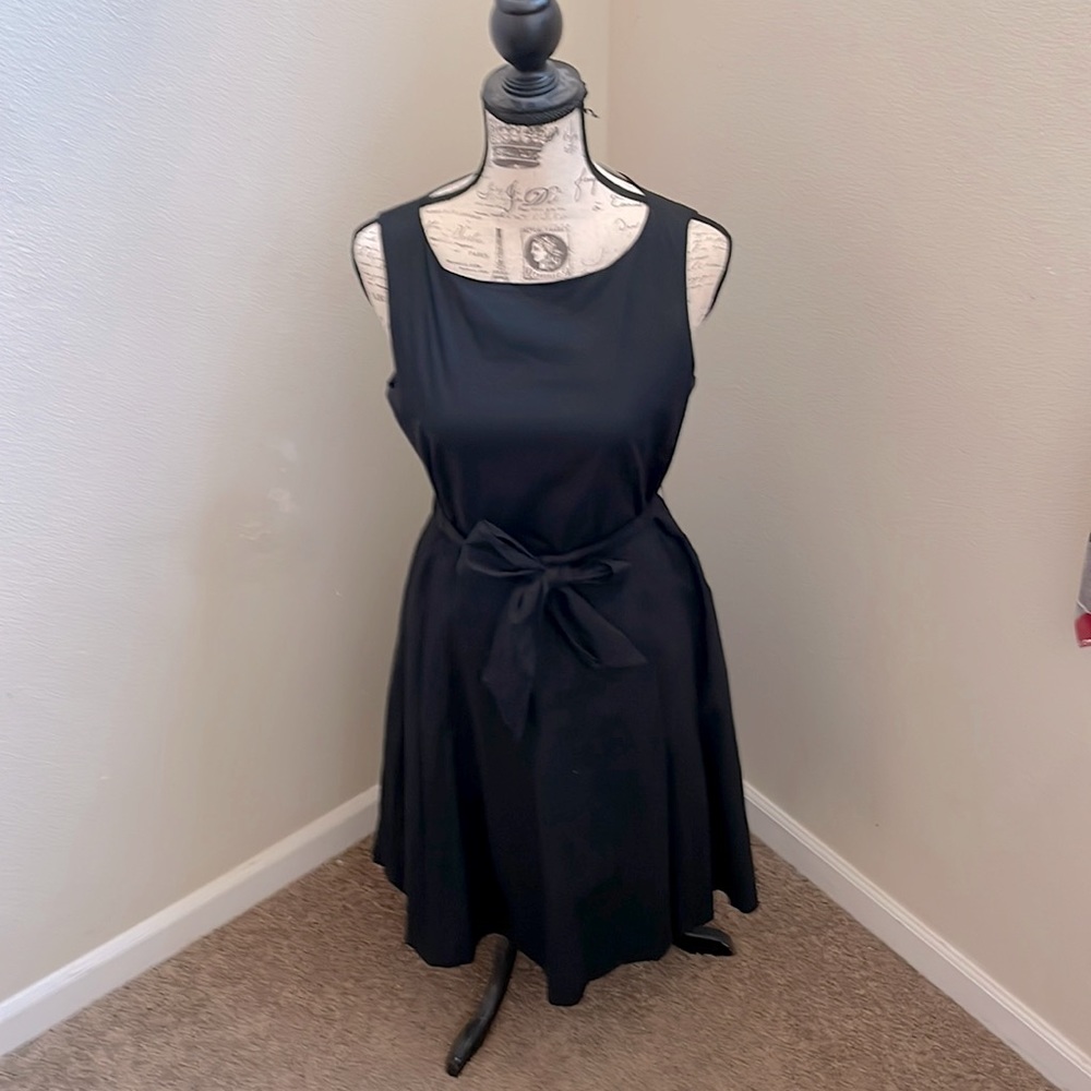 L.L. Bean Signature Poplin Dress nwot perfect flattering lbd, pockets